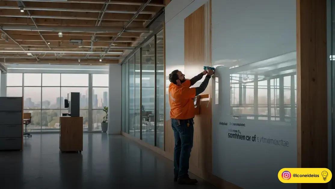 aplicações corporativas: recepção, vitrines, móveis e veículos