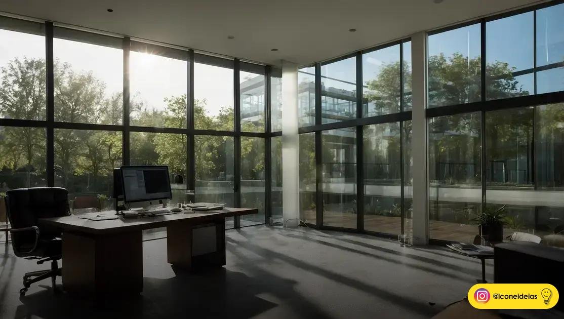 benefícios práticos: controle térmico, redução de reflexo e proteção UV