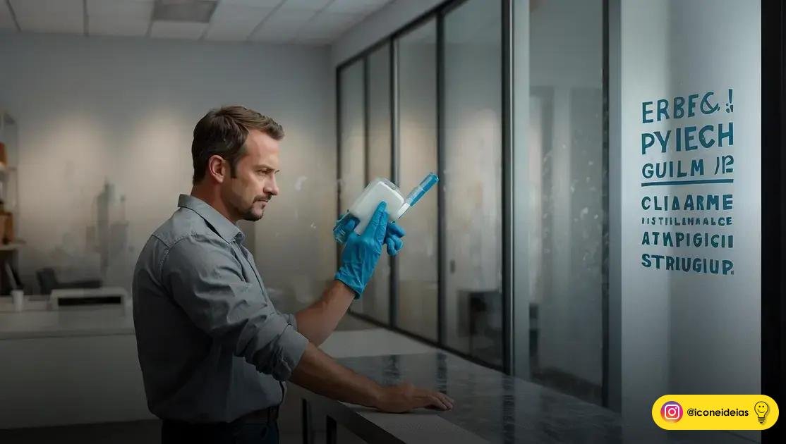 Materiais e acabamentos: vinil, jateado, papel de parede e logo 3D