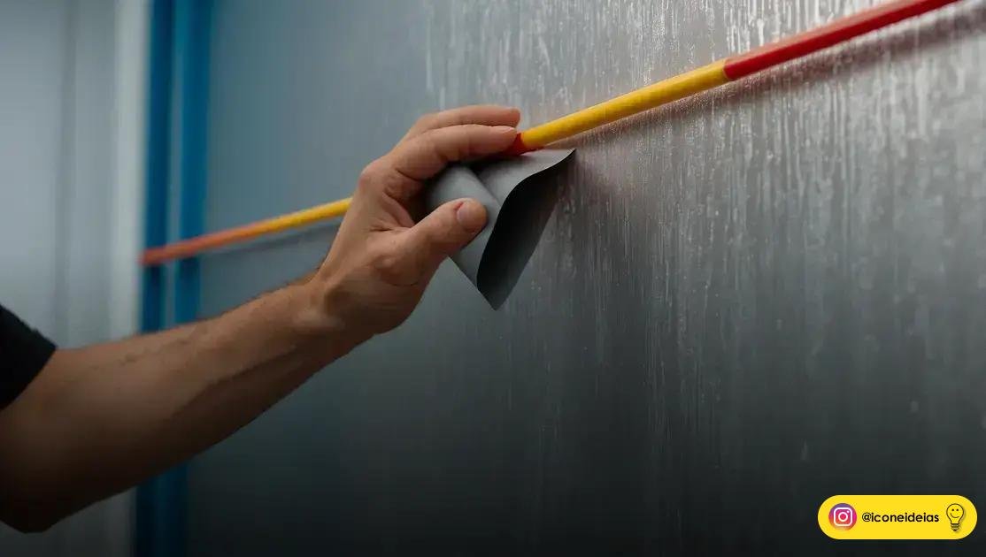 Materiais e acabamentos: vinil premium, adesivo jateado e opções duráveis