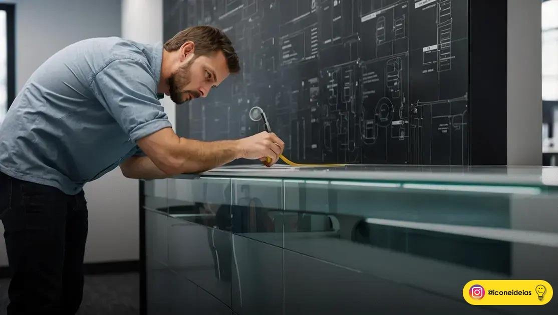 Processo detalhado: medidas, arte, impressão, recorte e instalação