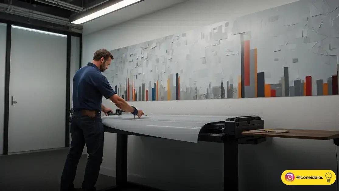 processo passo a passo: medidas, arte, impressão, recorte e instalação