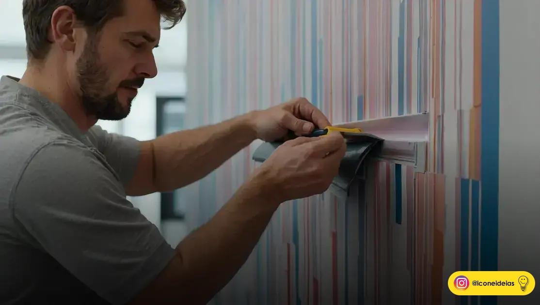 Processo profissional: medidas, arte, impressão, recorte e instalação