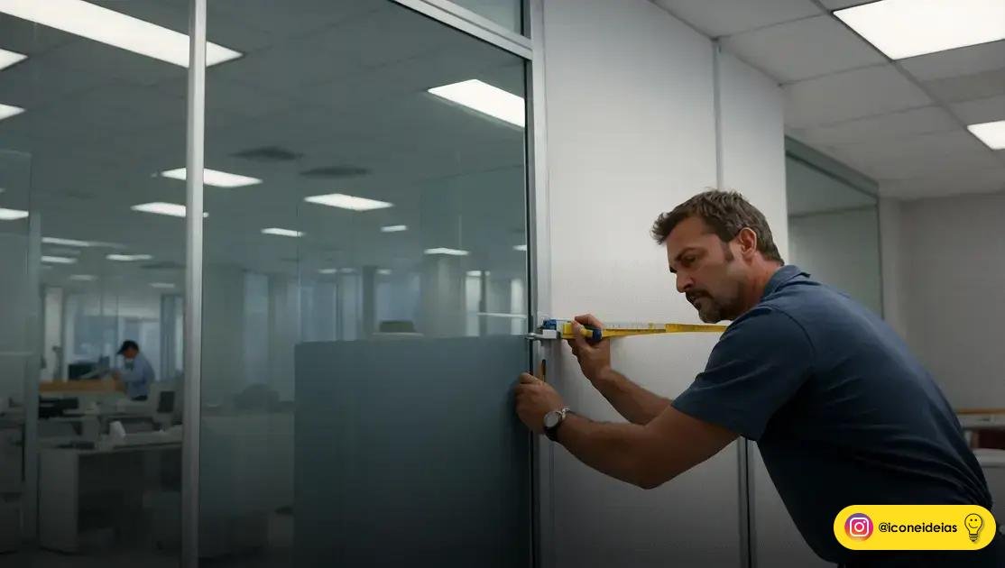 Processo profissional passo a passo: medição, arte, impressão, recorte e instalação